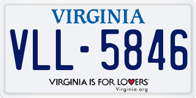 VA license plate VLL5846