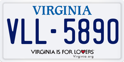 VA license plate VLL5890