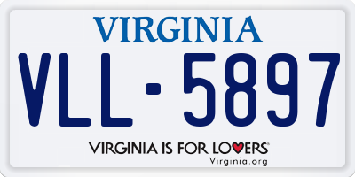 VA license plate VLL5897