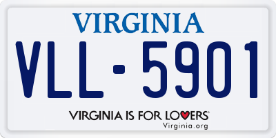 VA license plate VLL5901