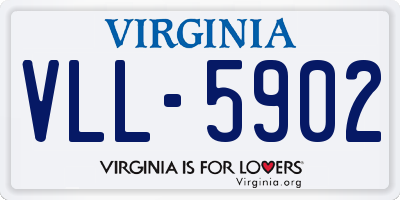 VA license plate VLL5902