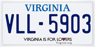 VA license plate VLL5903