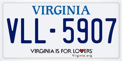 VA license plate VLL5907