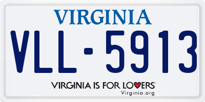 VA license plate VLL5913