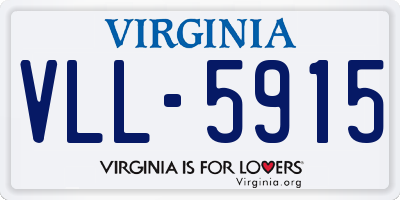 VA license plate VLL5915