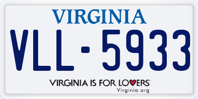 VA license plate VLL5933