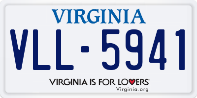 VA license plate VLL5941