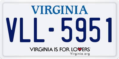 VA license plate VLL5951