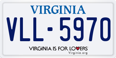 VA license plate VLL5970