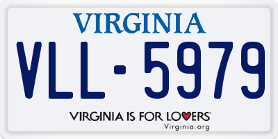 VA license plate VLL5979