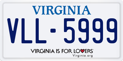 VA license plate VLL5999