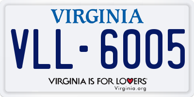 VA license plate VLL6005