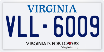 VA license plate VLL6009