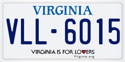 VA license plate VLL6015