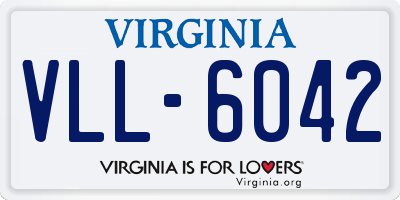 VA license plate VLL6042