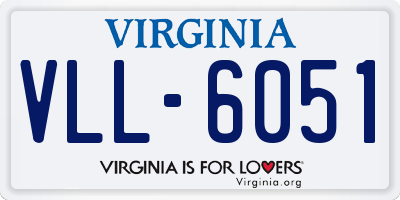 VA license plate VLL6051