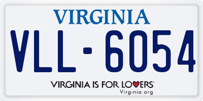 VA license plate VLL6054