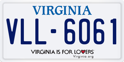 VA license plate VLL6061