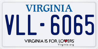 VA license plate VLL6065