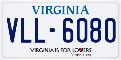 VA license plate VLL6080