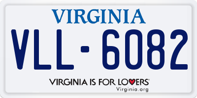 VA license plate VLL6082