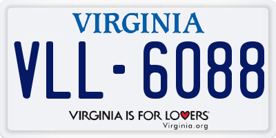 VA license plate VLL6088