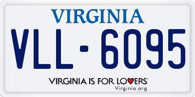 VA license plate VLL6095