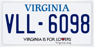 VA license plate VLL6098