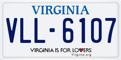 VA license plate VLL6107