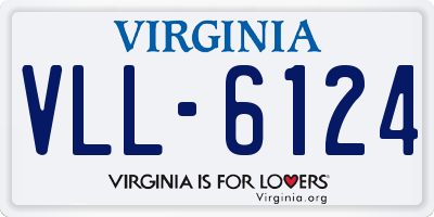 VA license plate VLL6124