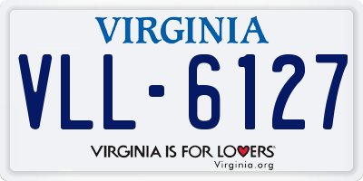 VA license plate VLL6127