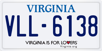 VA license plate VLL6138