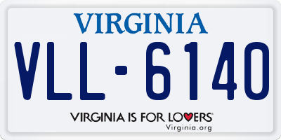 VA license plate VLL6140