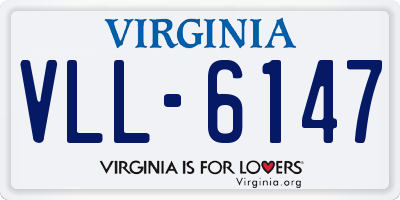 VA license plate VLL6147