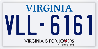 VA license plate VLL6161