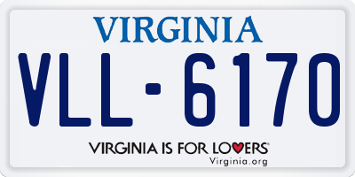 VA license plate VLL6170