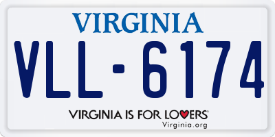 VA license plate VLL6174