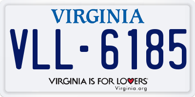 VA license plate VLL6185