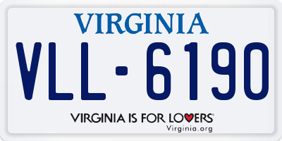 VA license plate VLL6190