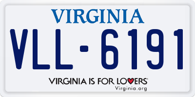 VA license plate VLL6191