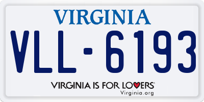 VA license plate VLL6193