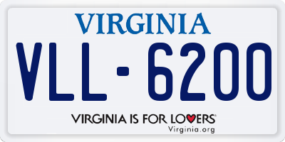 VA license plate VLL6200