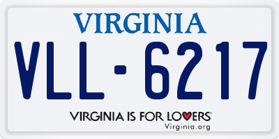 VA license plate VLL6217