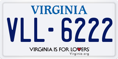 VA license plate VLL6222