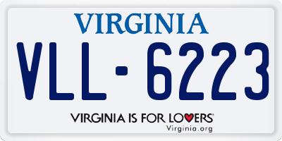 VA license plate VLL6223