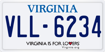 VA license plate VLL6234