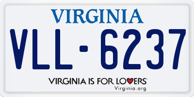 VA license plate VLL6237