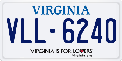 VA license plate VLL6240