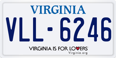 VA license plate VLL6246