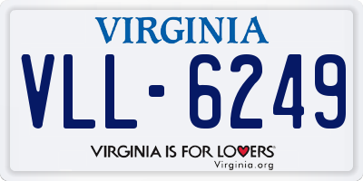 VA license plate VLL6249